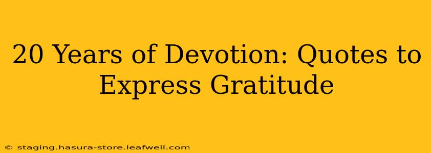 20 Years of Devotion: Quotes to Express Gratitude