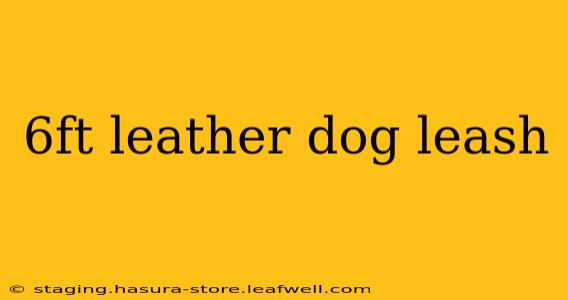 6ft leather dog leash