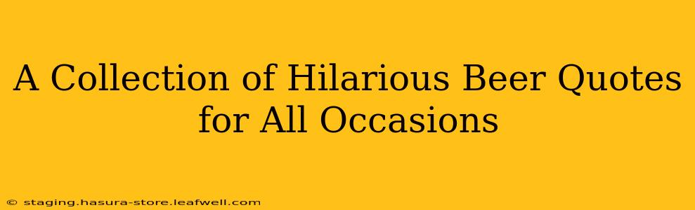 A Collection of Hilarious Beer Quotes for All Occasions