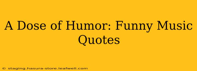 A Dose of Humor: Funny Music Quotes