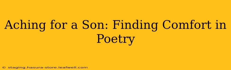 Aching for a Son: Finding Comfort in Poetry