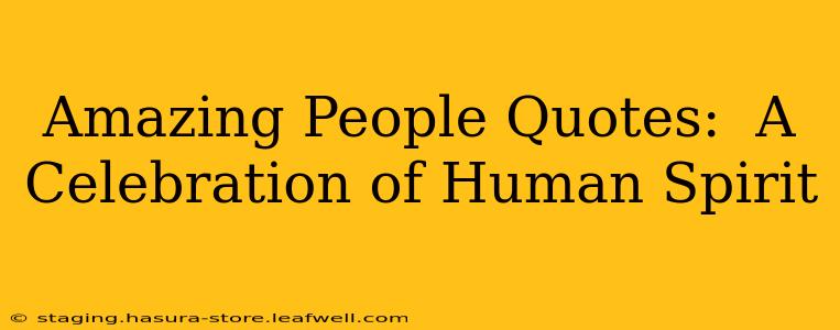 Amazing People Quotes:  A Celebration of Human Spirit