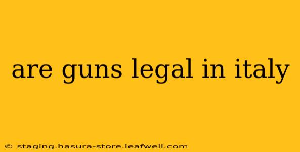 are guns legal in italy