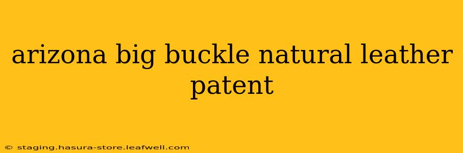 arizona big buckle natural leather patent