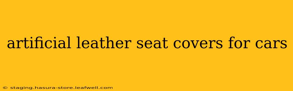 artificial leather seat covers for cars