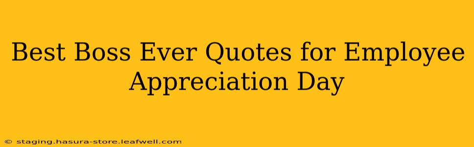 Best Boss Ever Quotes for Employee Appreciation Day