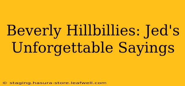 Beverly Hillbillies: Jed's Unforgettable Sayings