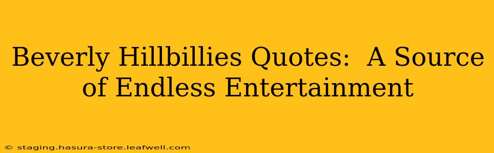 Beverly Hillbillies Quotes:  A Source of Endless Entertainment