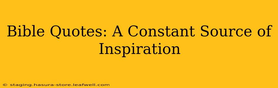 Bible Quotes: A Constant Source of Inspiration