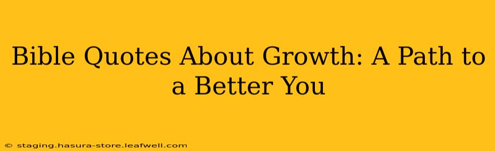 Bible Quotes About Growth: A Path to a Better You