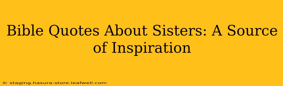 Bible Quotes About Sisters: A Source of Inspiration