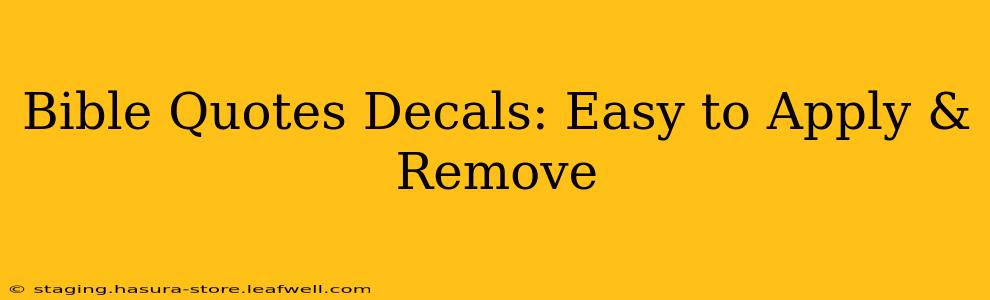 Bible Quotes Decals: Easy to Apply & Remove