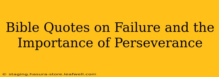 Bible Quotes on Failure and the Importance of Perseverance