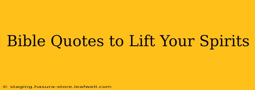 Bible Quotes to Lift Your Spirits
