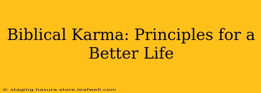 Biblical Karma: Principles for a Better Life