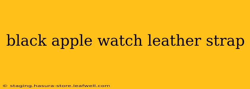 black apple watch leather strap