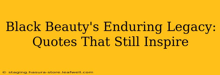 Black Beauty's Enduring Legacy: Quotes That Still Inspire