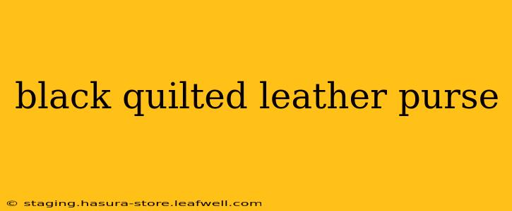 black quilted leather purse