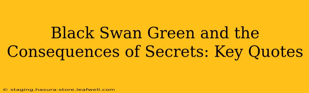Black Swan Green and the Consequences of Secrets: Key Quotes