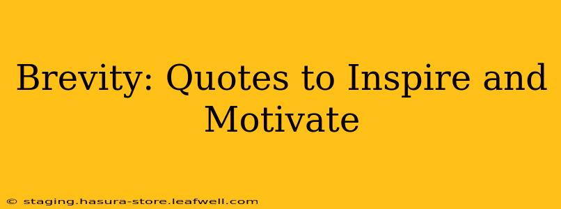Brevity: Quotes to Inspire and Motivate