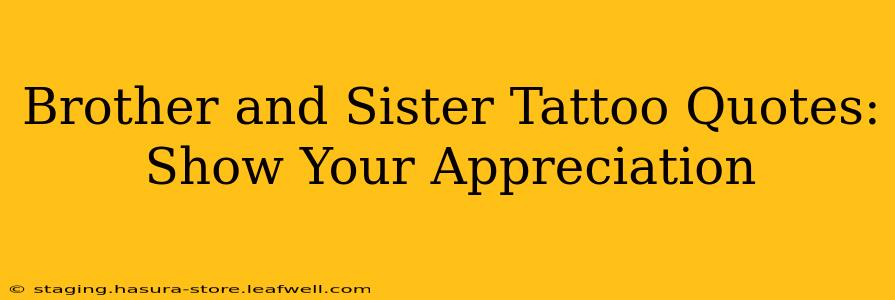 Brother and Sister Tattoo Quotes: Show Your Appreciation