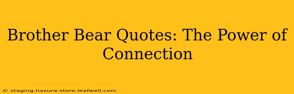 Brother Bear Quotes: The Power of Connection