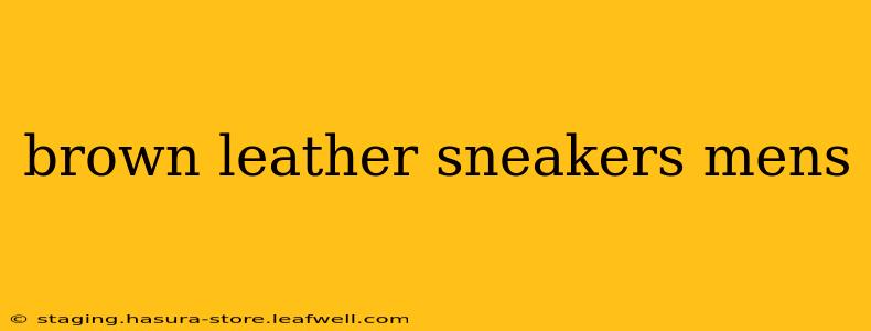 brown leather sneakers mens