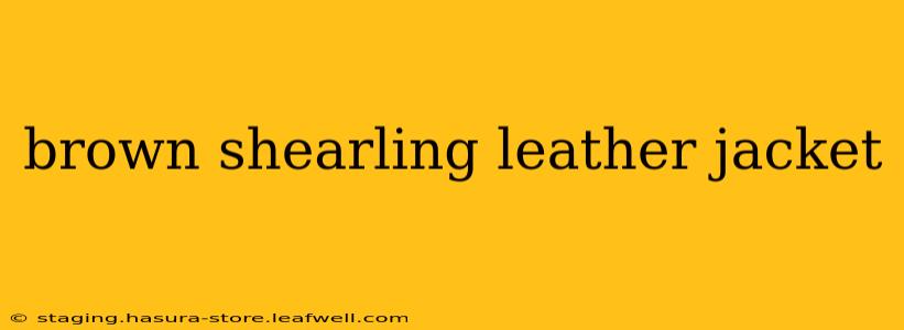 brown shearling leather jacket