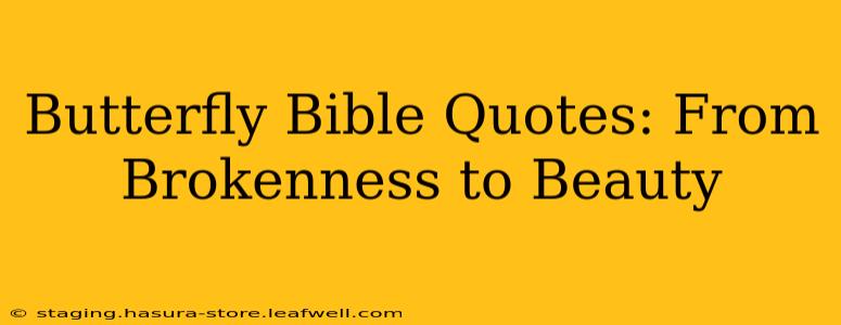 Butterfly Bible Quotes: From Brokenness to Beauty