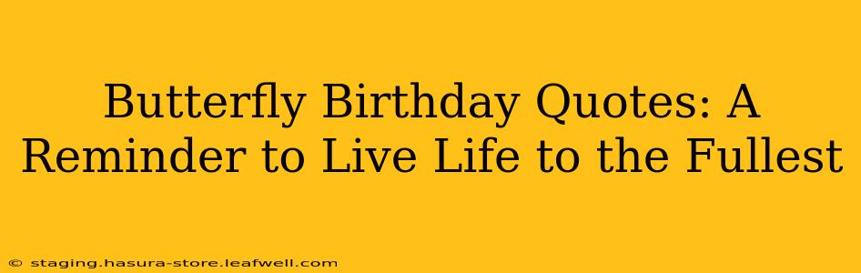Butterfly Birthday Quotes: A Reminder to Live Life to the Fullest