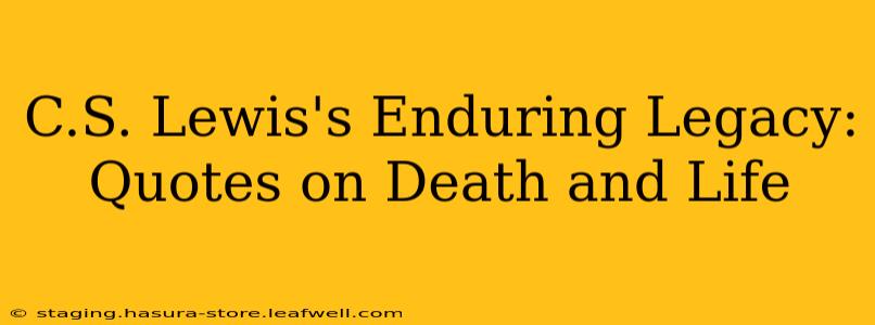 C.S. Lewis's Enduring Legacy: Quotes on Death and Life