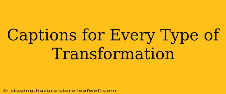 Captions for Every Type of Transformation