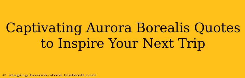 Captivating Aurora Borealis Quotes to Inspire Your Next Trip