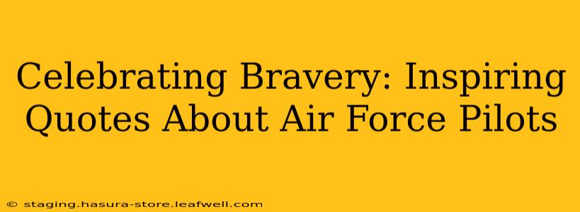 Celebrating Bravery: Inspiring Quotes About Air Force Pilots