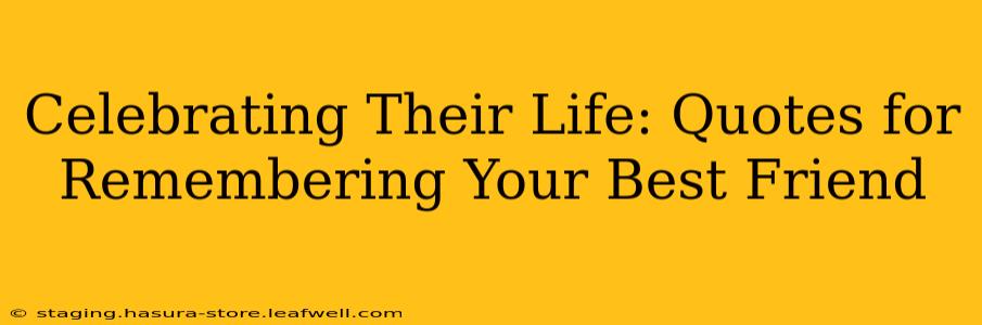 Celebrating Their Life: Quotes for Remembering Your Best Friend