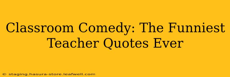 Classroom Comedy: The Funniest Teacher Quotes Ever