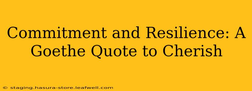 Commitment and Resilience: A Goethe Quote to Cherish