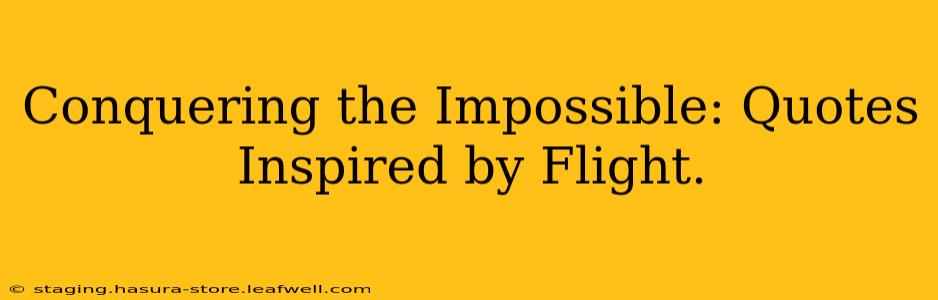 Conquering the Impossible: Quotes Inspired by Flight.