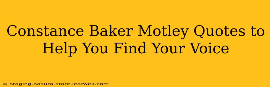 Constance Baker Motley Quotes to Help You Find Your Voice