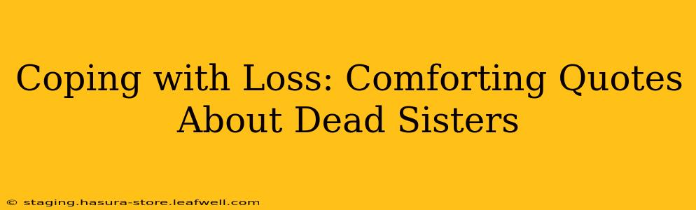 Coping with Loss: Comforting Quotes About Dead Sisters