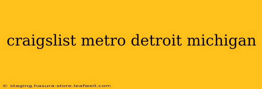 craigslist metro detroit michigan