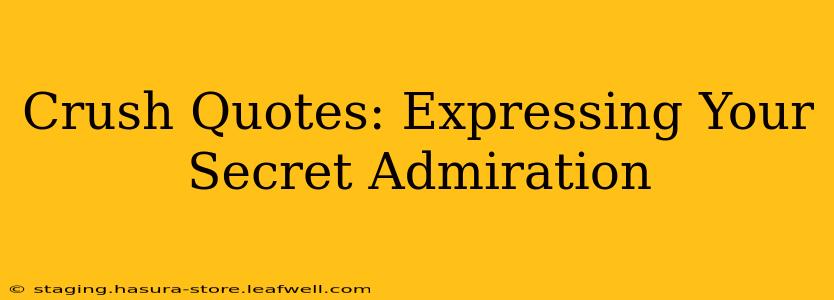 Crush Quotes: Expressing Your Secret Admiration