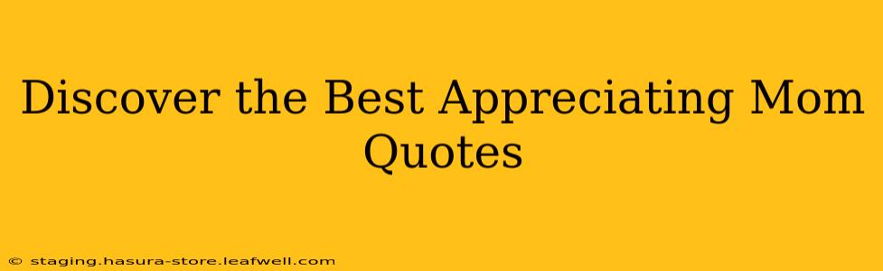 Discover the Best Appreciating Mom Quotes