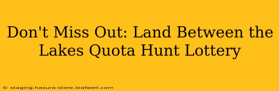 Don't Miss Out: Land Between the Lakes Quota Hunt Lottery