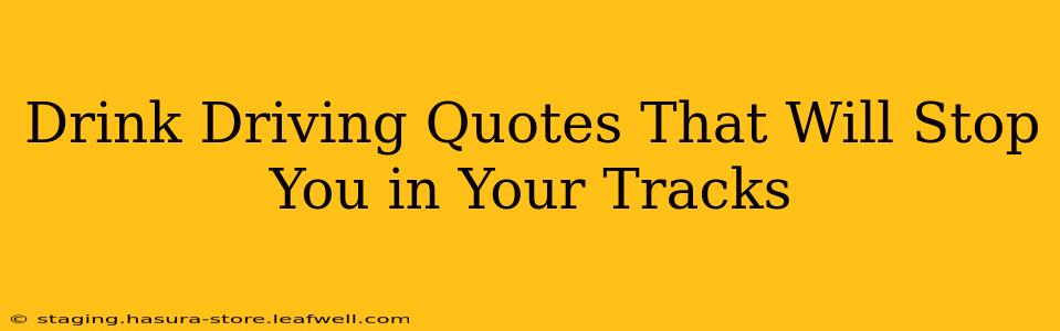 Drink Driving Quotes That Will Stop You in Your Tracks