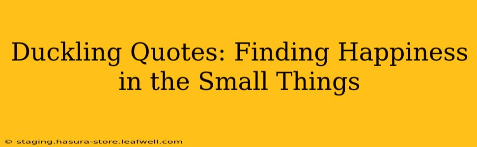 Duckling Quotes: Finding Happiness in the Small Things