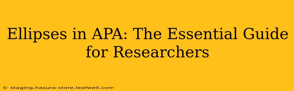 Ellipses in APA: The Essential Guide for Researchers