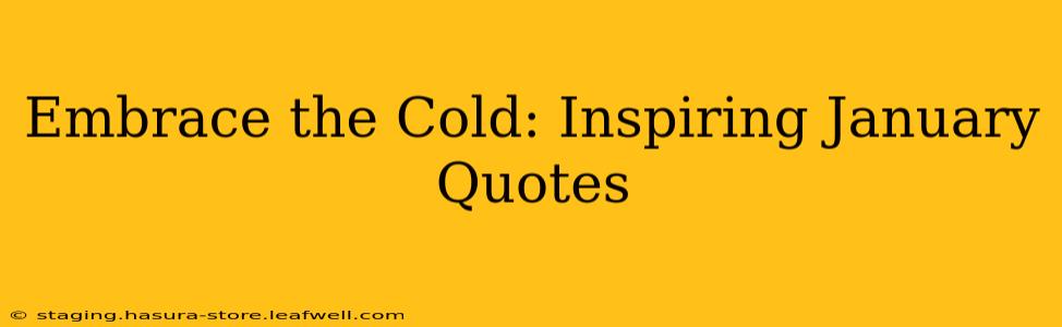 Embrace the Cold: Inspiring January Quotes