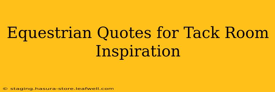 Equestrian Quotes for Tack Room Inspiration