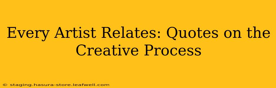 Every Artist Relates: Quotes on the Creative Process